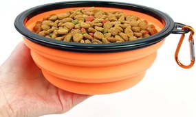 VERK Szilikon összecsukható kutyatál - narancssárga