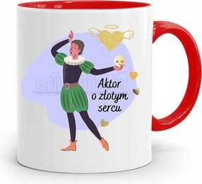 Színésznőnek Bögre Piros Születésnapi Ajándék fényképes nyomtatással