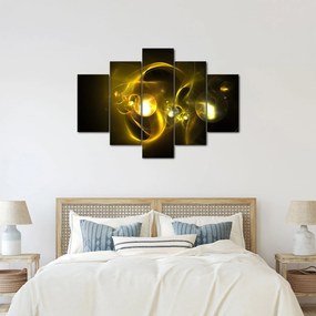 Absztrakt kép sárga gömbök (150x105 cm)