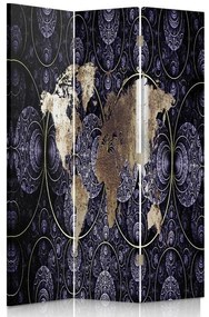 Gario Paraván Elegáns világtérkép Méret: 110 x 170 cm, Kivitelezés: Klasszikus paraván