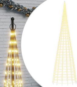 vidaXL meleg fehér LED karácsonyfa zászlórúdra 3000 LED 800 cm