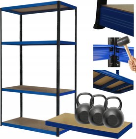 Fém tároló állvány garázs állvány Helios 180x110x50cm 4Px350kg