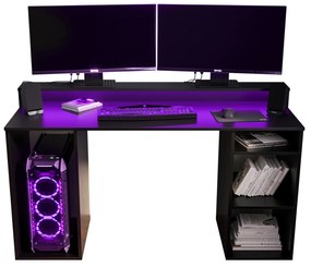 Sarok Gamer PC asztal Garrick 1 (fekete) (LED RGB világítással). 1064134