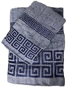 ELEGANT szett frottír törülköző + fürdőlepedő - Kék
