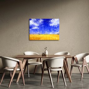 Kép - olajfestmény, arany mező (70x50 cm)