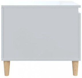 magasfényű fehér szerelt fa dohányzóasztal 100 x 50 x 45 cm
