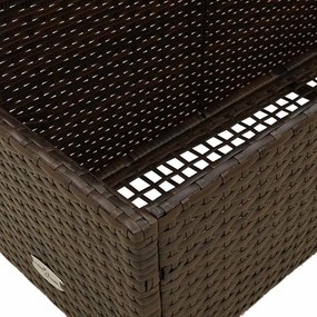 barna polyrattan medence melletti úszótároló 110x100x57 cm