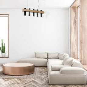 Csillár zsinóron WEST 5xGU10/25W/230V fekete