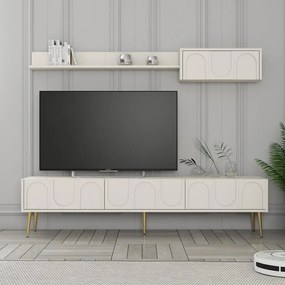 TV szekrény Lyon 2 - Krém, Arany