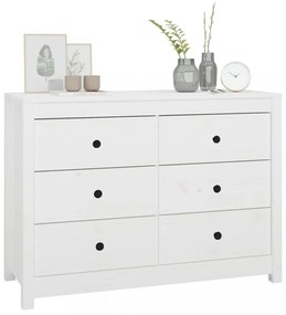 fehér tömör fenyőfa kisszekrény 100 x 40 x 72 cm