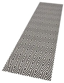 Karo fekete-fehér kültéri futószőnyeg, 80 x 200 cm - NORTHRUGS