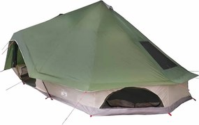 vidaXL Családi Tipi sátor Tipi tetővel Zöld 680 x 430 x 270 cm
