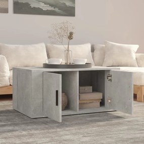 Betonszürke szerelt fa dohányzóasztal 80 x 50 x 36 cm