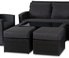 Keerti Ülőgarnitúra Szett Sötétszürke Színben FLORYDA