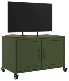olívazöld acél TV-szekrény 68 x 39 x 43,5 cm