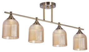 Csillár rúdon 4xE14/60W/230V réz