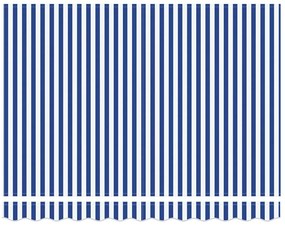 Behúzható napellenző Kék és fehér 300 x 250 cm szövet