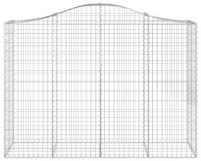 18 db íves horganyzott vas gabion kosár 200x50x140/160 cm