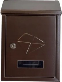 Postaláda Ek barna Gjm acél levéltartó 2 kulcs