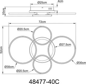 GLOBO 48477-40C ALVIS Modern LED Mennyezeti Lámpa IP20