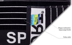 Sport Fekete strandtörölköző