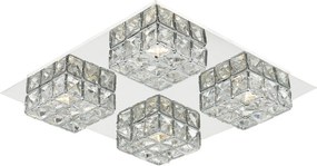 DAR LIGHTING IMO0450 IMOGEN Kristály Mennyezeti Lámpa Csiszolt Króm LED IP20