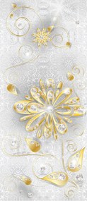 Fotótapéta flizelina Arany csillogás virágok és gyémántok Art Deco 91x211 +ragasztó