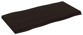 sötétbarna kezelt tömör asztallap 80x40x(2-4) cm