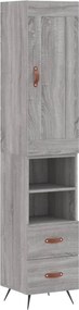 vidaXL szürke sonoma szerelt fa magasszekrény 34,5 x 34 x 180 cm