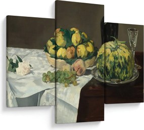 Kép - Edouard Manet, Still Life with Melon and Peaches, reprodukciók (90x60 cm)