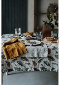 Len asztalterítő 140x140 cm Golden Fall – Linen Tales