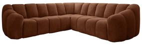 Terrakotta színű sarokkanapé Shell – Miuform