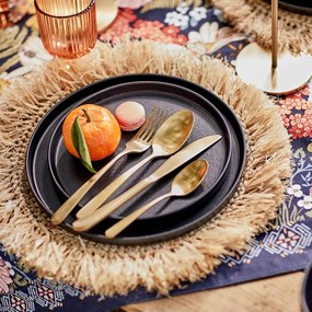 KINGS evőeszköz szett, matt arany