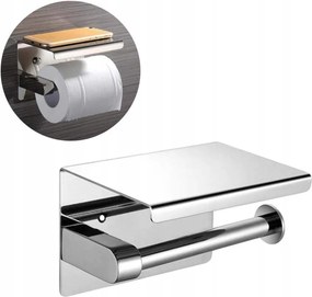 Wc-papír Tartó Állvány Akasztó Polccal Ezüst Wc Fürdőszoba