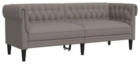 tópszínű 3 személyes szövet Chesterfield kanapé