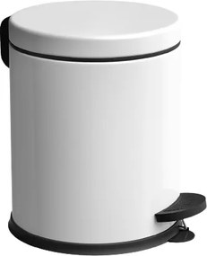 Fürdőszobai, irodai szemetes pedállal, fehér acél Easyform 5 l