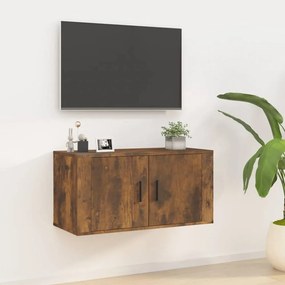 Füstös tölgy színű fali tv-szekrény 80 x 34,5 x 40 cm