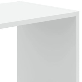 fehér szerelt fa könyvespolc 102 x 32 x 108 cm