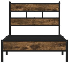 sonoma tölgy színű fejtámlás ágykeret matrac nélkül 90 x 190 cm