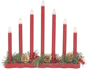 Piros fénydekoráció karácsonyi mintával Hol – Markslöjd