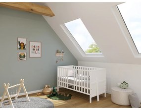 Fehér tömörfa babaágy 70x140 cm Alkmaar – Germania