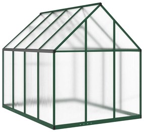 zöld alumínium melegház alapvázzal 224 x 169 x 195 cm