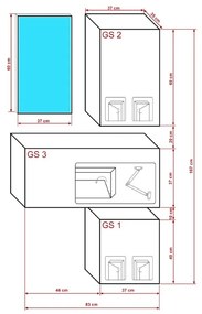 Prince Gloss modern f2 előszoba bútor magasfényű fekete