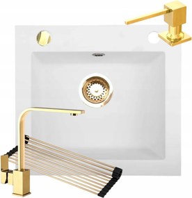 Gránit mosogató csaptelep adagoló Arany Szifon Csepegtető Szőnyeg Ajándék