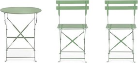 Zsályaszínű acél kétszemélyes kerti étkezőgarnitúra Austin – Bizzotto