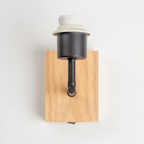 BRILAGI - Fali lámpa BOBO WOOD 1xE27/25W/230V tölgy/fekete/fehér/zöld/dzsungel