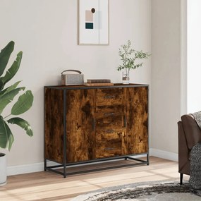 sonoma tölgy színű szerelt fa tálalószekrény 92 x 35 x 76 cm