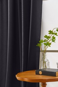 Függöny OXFORD LIGHT 140x250 cm, sötétszürke Felfüggesztés: Hullámos sínszalag