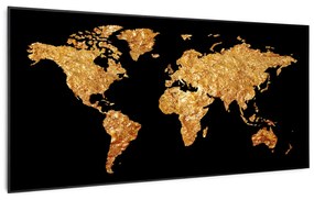 Klarstein Wonderwall Air Art Smart, infravörös hősugárzó, 120 x 60 cm, 700 W, arany térkép