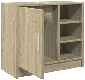 Sonoma tölgy színű szerelt fa mosdószekrény 63 x 29 x 55 cm